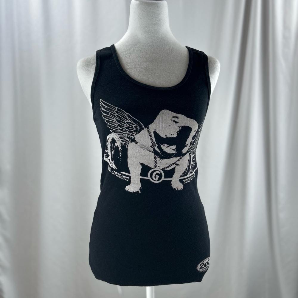 Griffin the Bulldog Black Graphic Tank Top size Medium EUC 207 brand